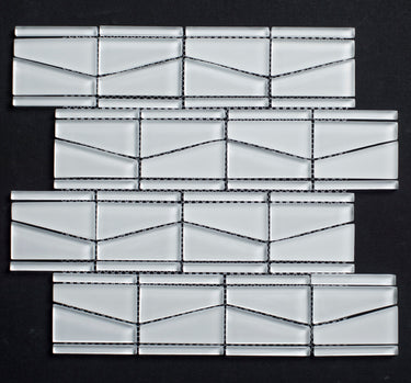 Cloud Random Shape Rectangle Marble Glass Mosaic Tile - MosaicBros.com