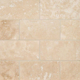 Ivory Travertine 2x4 Honed and Filled Mosaic - MosaicBros.com