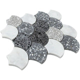 RIALTO Terrazzo, Carrara Mix Mosaic Tile - MosaicBros.com