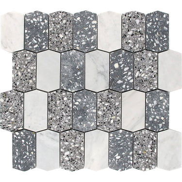 REZZONICO Terrazzo, Carrara Mix Mosaic Tile - MosaicBros.com