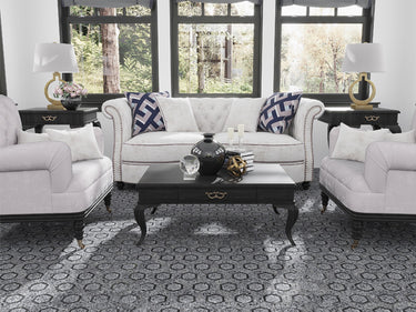 CANAREGGIO Terrazzo, Black Limestone Mix Mosaic Tile - MosaicBros.com