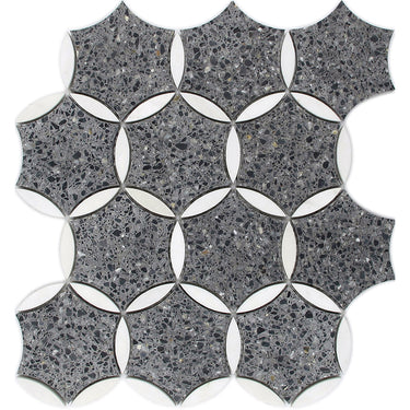 AQUILEIA Terrazzo, Dolomite Mix Mosaic Tile - MosaicBros.com