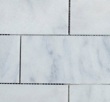 3 x 6 Polished Bianco Carrara Marble Tile - MosaicBros.com