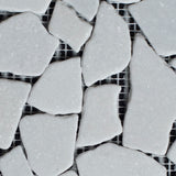 Bianco Carrara Marble Pebble Tumbled Mosaic Tile - MosaicBros.com