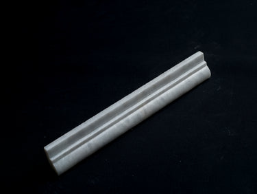 Bianco Carrara Marble 1.5x12 Ogee Edge Polished Tile - MosaicBros.com