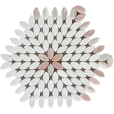 Alesund Natural Stone Mosaic Tile by Mir, showcasing a textured, multicolored stone mosaic pattern for wall or floor decor.