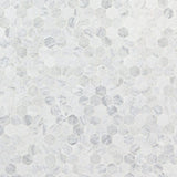 1X1 Honed Bianco Carrara Marble Hexagon Mosaic Tile - MosaicBros.com