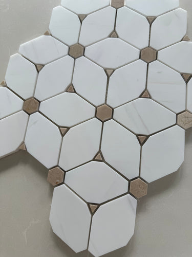 Premium White Dolomite honed mosaic tile for luxury residential and commercial interiors
