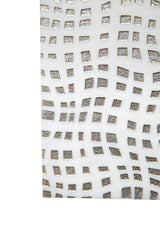Golden Leather textured marble mosaic tile installed on a modern wall