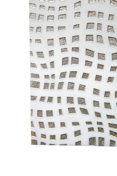 Golden Leather textured marble mosaic tile installed on a modern wall
