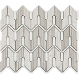 Haisa Arrow Shape Honed Marble Mosaic Tile - MosaicBros.com