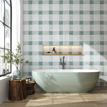 Close-up of Highland Glen natural stone mosaic tile by Mir, showcasing the textured, multi-tonal stone surface for flooring or wall decor.