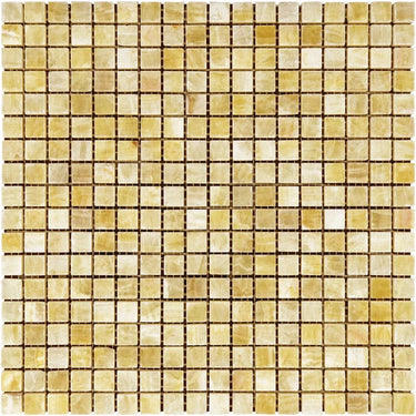Honey Onyx 5/8x5/8 Polished Mosaic Tile.