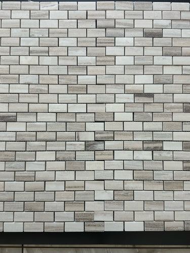 1x2 Honed Palisandro Marble Brick Mosaic Tile - MosaicBros.com