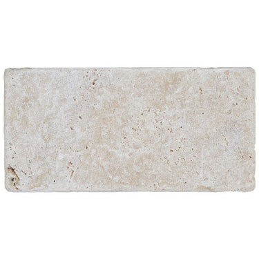 3 x 6 Tumbled Ivory Travertine Mosaic Tile - MosaicBros.com