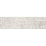 Ivory Travertine 6x24 Combed Brushed Ledger Panel.