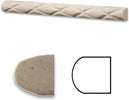 1 x 12 Honed Ivory Travertine Diamond Rope Liner - MosaicBros.com