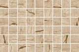 Modena Vogue Cream Stone matte glass mosaic tile featuring warm neutral tones for swimming pools, waterlines, shower walls, backsplashes, and decorative accent applications.