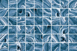 Modena Vogue Mexico Blue glass mosaic tile featuring vibrant blue tones for swimming pools, waterlines, spas, shower walls, backsplashes, and decorative accent installations.