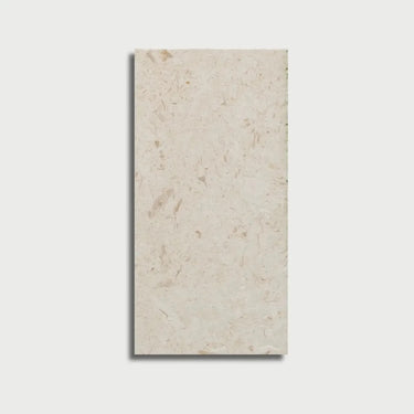 Brushed Shell Stone Myra Limestone 12x24 honed tile for pavers and pool copings, showcasing natural textured surface and neutral tones.