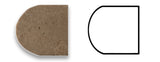1 x 12 Honed Noce Travertine Dome Liner - MosaicBros.com