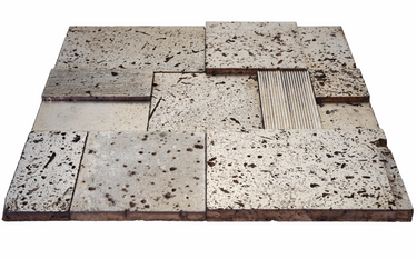 Matte marble mosaic tile from Soho Hill by Mythology Tile, showing a close-up of the textured, elegant marble surface and mosaic pattern.