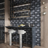 Close-up of Vanta Natural Stone Mosaic Tile by Mir, showcasing textured, earthy stone pieces in a detailed mosaic pattern.