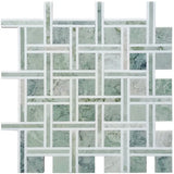 Westport Natural Stone Mosaic Tile by Mir showing a detailed view of textured, multi-tonal stone mosaic for interior or exterior use.