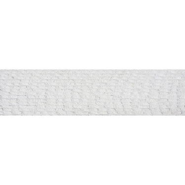 White Pearl Limestone 6x24 Combed Brushed Ledger Panel.