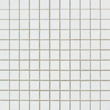 1 x 1 Honed Thassos White Marble Mosaic Tile.