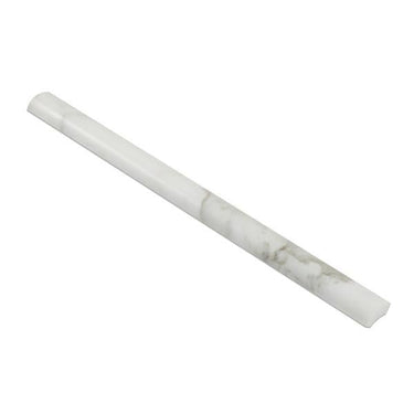 1 x 12 Honed Calacatta Gold Marble Quarter Round Trim.