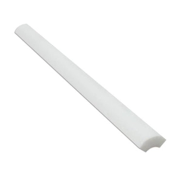 1 x 12 Polished Thassos White Marble Quarter Round Trim.