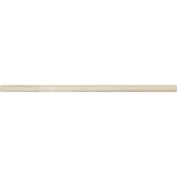 1/2 x 12 Polished Crema Marfil Marble Pencil Liner.