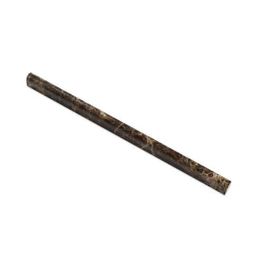 1/2 x 12 Polished Emperador Dark Marble Pencil Liner.