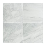 12 x 12 Tumbled Bianco Mare Marble Tile.