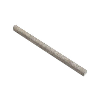 1/2 x 12 Tumbled Silver Travertine Pencil Liner.