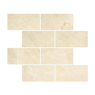 12 x 24 Polished Crema Marfil Marble Tile - Standard.