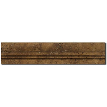 Noce Travertine 2 1/2x12 2 Step Ogee Liner.