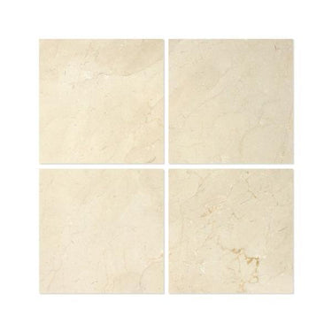 18 x 18 Polished Crema Marfil Marble Tile - Standard.