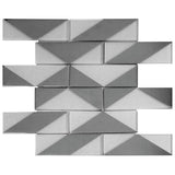 MONACO MONEGHETTI BLANC glass Mosaic Tile.