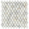 1 x 2 Honed Calacatta Gold Marble Diamond Mosaic Tile.