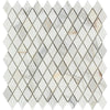 1 x 2 Polished Calacatta Gold Marble Diamond Mosaic Tile.