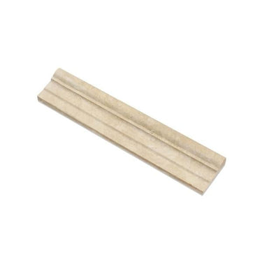 2 1/2 x 12 Honed Durango Travertine Double-Step Chair Rail Trim.