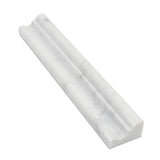 2 x 12 Polished Bianco Carrara Marble Crown Molding.