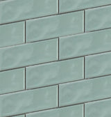 Green Glazed 2x6 Beveled Porcelain Mosaic Tile - MosaicBros.com