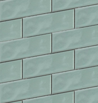 Green Glazed 2x6 Beveled Porcelain Mosaic Tile - MosaicBros.com