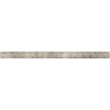 3/4 x 12 Tumbled Silver Travertine Bullnose Liner.