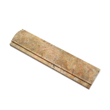 3 x 12 Honed Scabos Travertine Arch Molding.