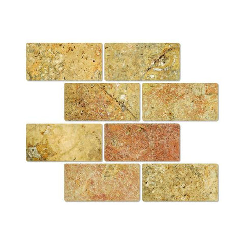 3 x 6 Tumbled Scabos Travertine Tile.