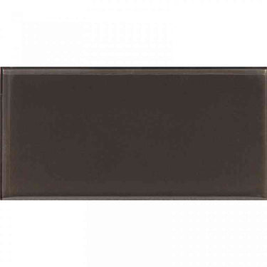 COLOR PALETTE PEWTER GLOSS 3x6 glass Mosaic Tile.